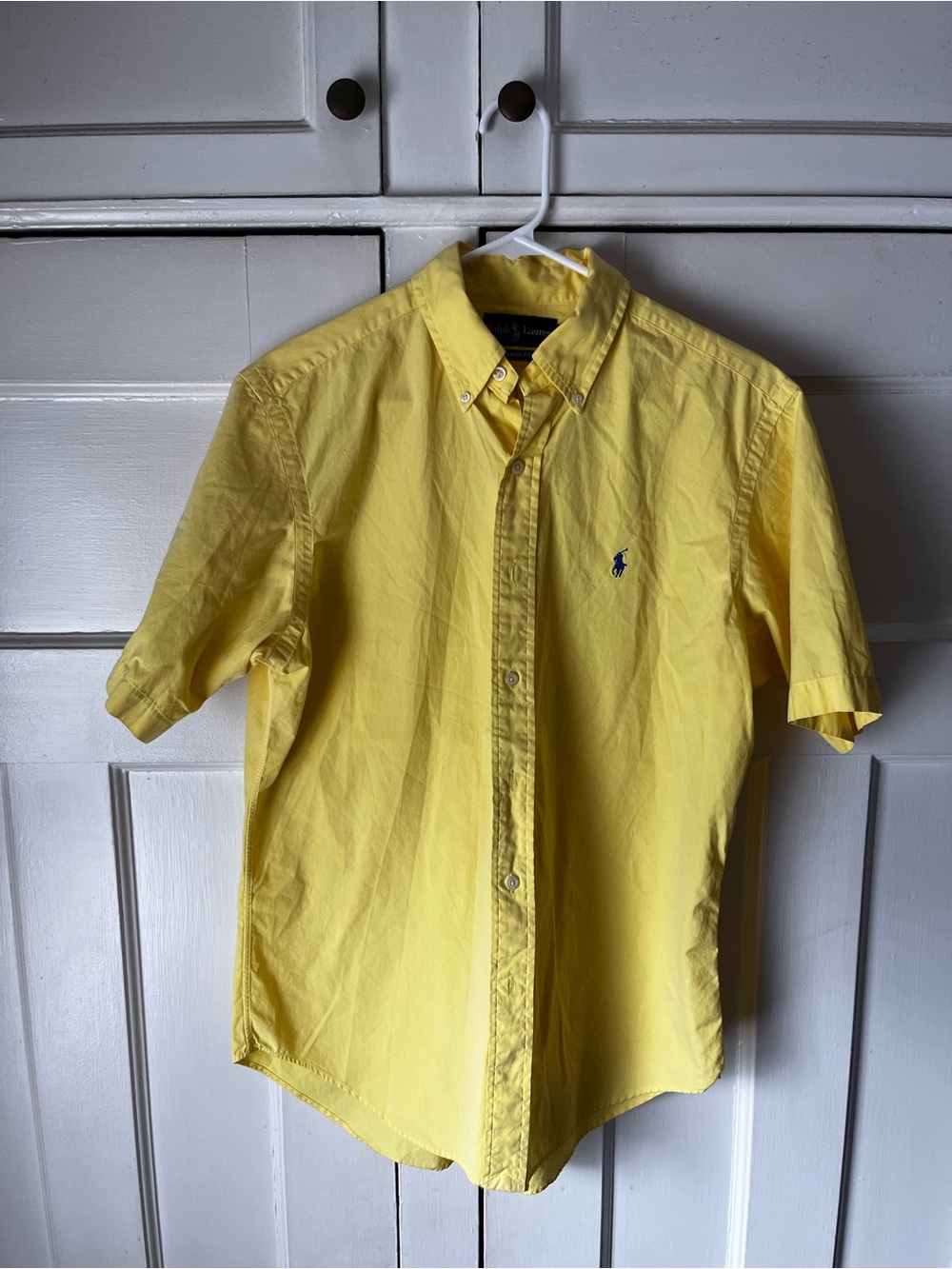 Ralph Lauren - Yellow Short-Sleeve Oxford Shirt - Men's Size M